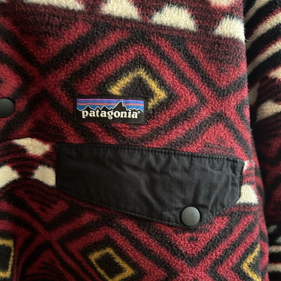Patagonia Synchilla Fleece Santillo Cinder Red | Size Small - Picture 4 of 7